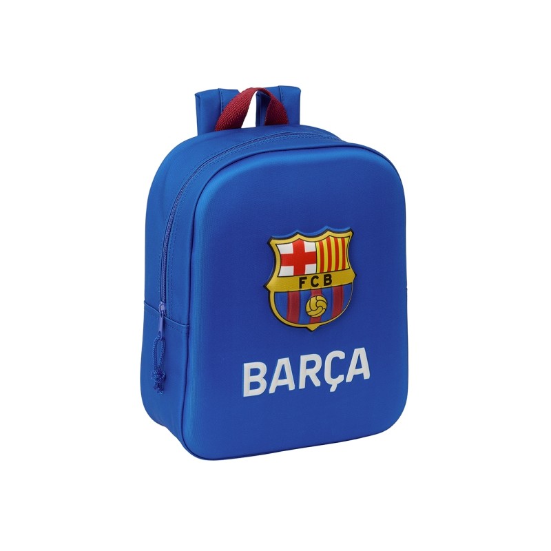 Sac à dos Safta FC Barcelone 3D Daycare - Poignée - Compartiment principal avec fermeture éclair - 22 x 27 x 10 cm - Bleu