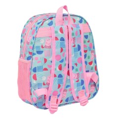 Sac à dos Safta Peppa Pig 3D - Poignée - Porte-bouteille latéral - 27 x 33 x 10 cm - Bleu clair