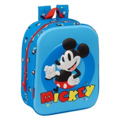 ✅ Sac à dos maternelle Safta Mickey Mouse 3D - Poignée - Compartiment principal avec fermeture éclair - 22 x en stock