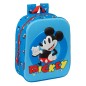Sac à dos maternelle Safta Mickey Mouse 3D - Poignée - Compartiment principal avec fermeture éclair - 22 x 27 x 10 cm - Bleu