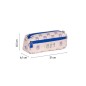 Trousse rectangulaire Milan Collection 460 - 2 compartiments zippés - Beige/Bleu