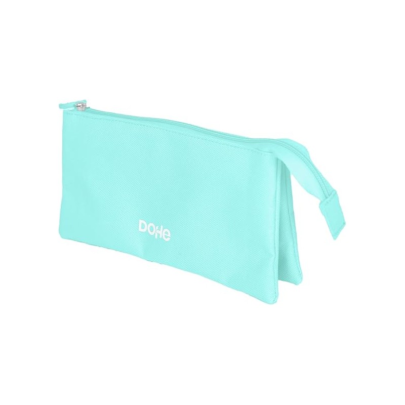 Trousse triple Dohe Serenity - Fermeture à double glissière avec tirette en caoutchouc - Vert