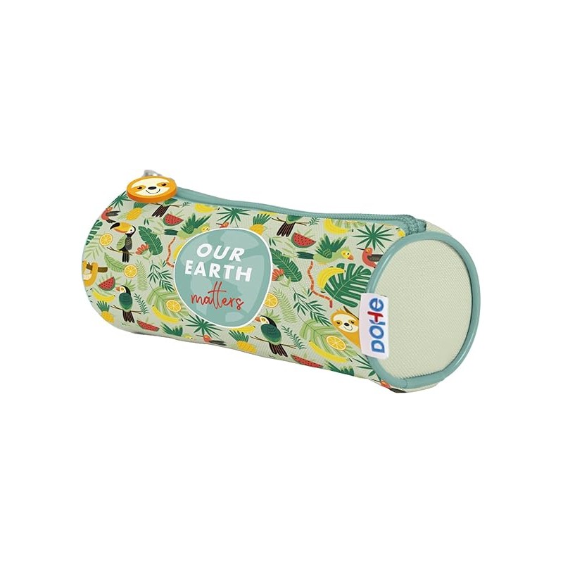 Trousse ronde simple Dohe WWF Tropic - Fermeture éclair avec tirette en caoutchouc