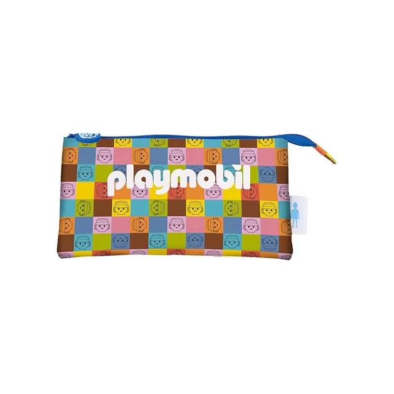 Trousse triple Playmobil Dohe Unite As One - Fermeture à double glissière avec tirette en caoutchouc