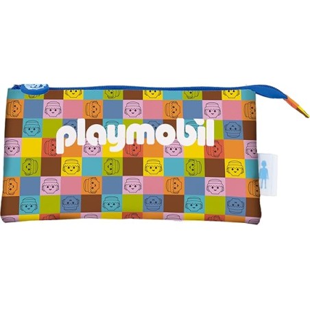 ✅ Trousse triple Playmobil Dohe Unite As One - Fermeture à double glissière avec tirette en caoutchouc couleur en stock