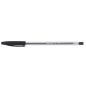Stylo bille Molin Cristal noir - Lot de 50 - Pointe moyenne