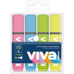 marqueurs fluorescents Molin quatre couleurs