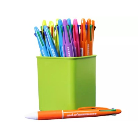 ✅ Molin Pack de 25 Stylos Rétractables de 4 Couleurs - Pointe Bille Moyenne - Encre à Base d'Huile - Corps de en stock