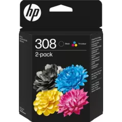 HP 308 Multipack Noir et couleurs (6L6S6UE)