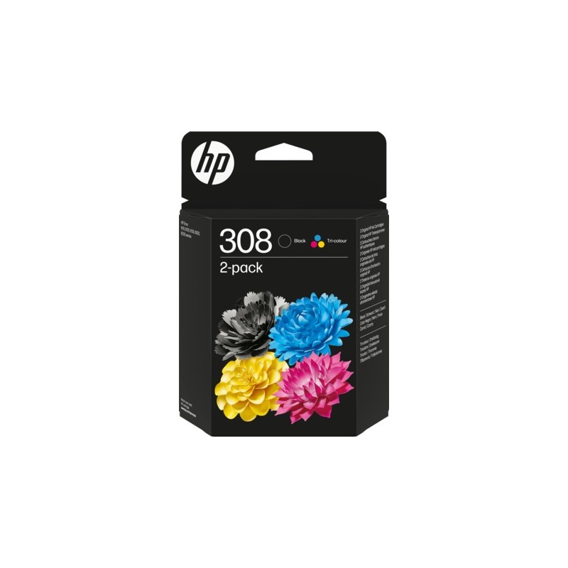 HP 308 Multipack Noir et couleurs HP 308 Multipack Noir et couleurs
