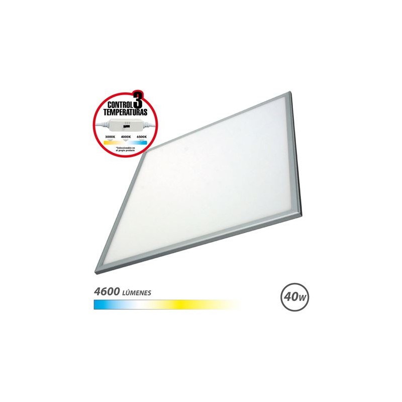 Panneau LED Elbat 60x60 40W - 4600Lm - Sélecteur 3 Températures - Couleur Blanc