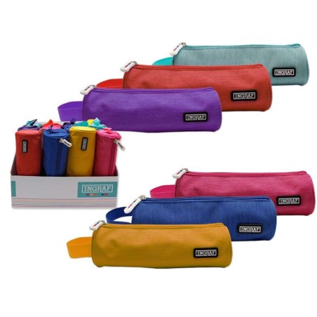 ✅ LOT de 12 Trousse ronde Ingraf Mediterraneo - Design élégant - Matériau résistant - Fermeture sécurisée en stock