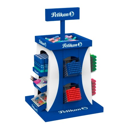 ✅ Présentoir scolaire Pelikan de 364 unités - Crayons graphite - Taille-crayon - Gommes - Correcteur - Colle - en stock