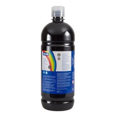 ✅ LOT de 6 Flacon Milan Tempera 1000ml - Bouchon Distributeur - Séchage Rapide - Miscible - Couleur Noir couleu en stock