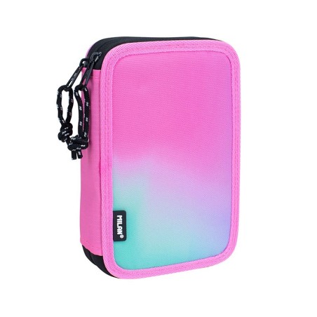 ✅ Trousse à 2 niveaux Milan Sunset avec 2 gommes, taille-crayon, crayon, stylo compact, règle, 12 crayons de c en stock