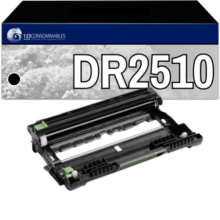 ✅ Tambour compatible Brother DR2510 noir couleur tambour noir en stock