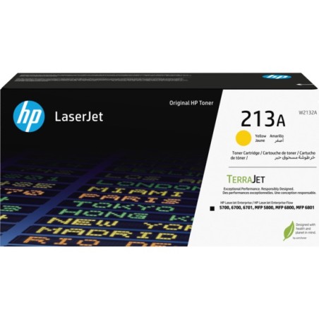 ✅ HP toner 213A Jaune (W2132A) couleur jaune en stock