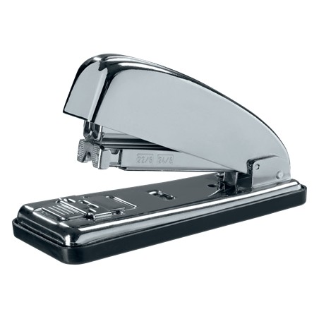 ✅ Petrus 230C Retro Metal Agrafeuse - Jusqu'à 30 Feuilles - Agrafage Fermé, Ouvert et Cloué - Couleur Chrome en stock