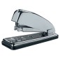 Petrus 230C Retro Metal Agrafeuse - Jusqu'à 30 Feuilles - Agrafage Fermé, Ouvert et Cloué - Couleur Chrome