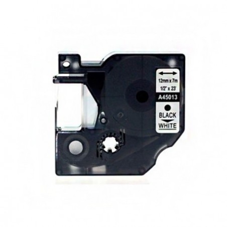✅ Ruban compatible Dymo D1 noir sur blanc 12 mm couleur Noir/blanc en stock