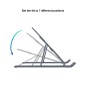 Support pour ordinateur portable pliable en aluminium Tooq - Couleur grise