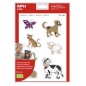 LOT de 5 Apli Thème Stickers Animaux xL - 28 Stickers sur 2 Feuilles A4 - Développé avec des éducateurs - Adhésif Amovible