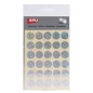 LOT de 10 Apli Stickers Ronds Holographiques Ø 20mm - Adhésif Permanent - 90 Stickers sur 3 Feuilles - Développement des