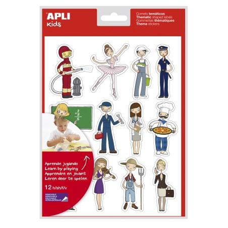 ✅ LOT de 5 Apli Gomets Métiers thématiques - 144 unités - Adhésif amovible - Développé avec des éducateur en stock