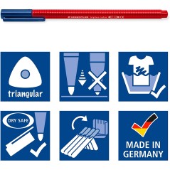 ✅ Staedtler TriplusColor323 Lot de 10 marqueurs couleur en stock