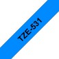 Brother TZe531 Original Ruban d'étiquettes laminées - Texte noir sur fond bleu - Largeur 12 mm x 8 mètres Brother TZe531 Original Ruban d'étiquettes laminées - Texte noir sur fond bleu - Largeur 12 mm x 8 mètres