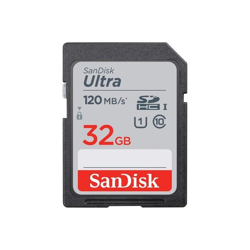 Carte Sandisk Ultra SDHC 32 Go UHS-I Classe 10 120 Mo/s Carte Sandisk Ultra SDHC 32 Go UHS-I Classe 10 120 Mo/s
