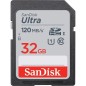 Carte Sandisk Ultra SDHC 32 Go UHS-I Classe 10 120 Mo/s Carte Sandisk Ultra SDHC 32 Go UHS-I Classe 10 120 Mo/s