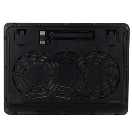 NGS Jetstand Support de refroidissement pour ordinateur portable jusqu'à 15,6" - Éclairage LED bleu - 1x USB - 2 ventilateurs