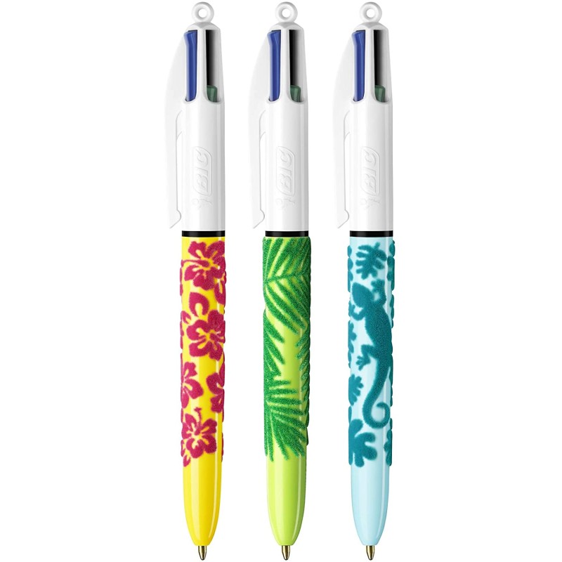Stylo bille 4 couleurs Bic lot de 12