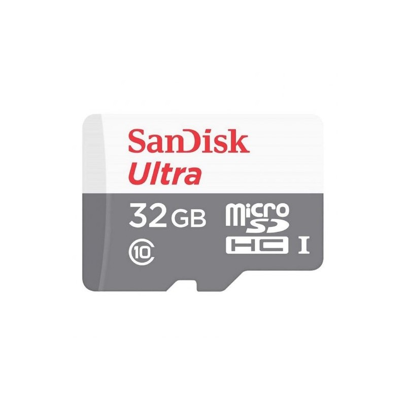 Carte Sandisk Ultra Micro SDHC 32Go UHS-I U1 Classe 10 100Mo/s + Adaptateur SD