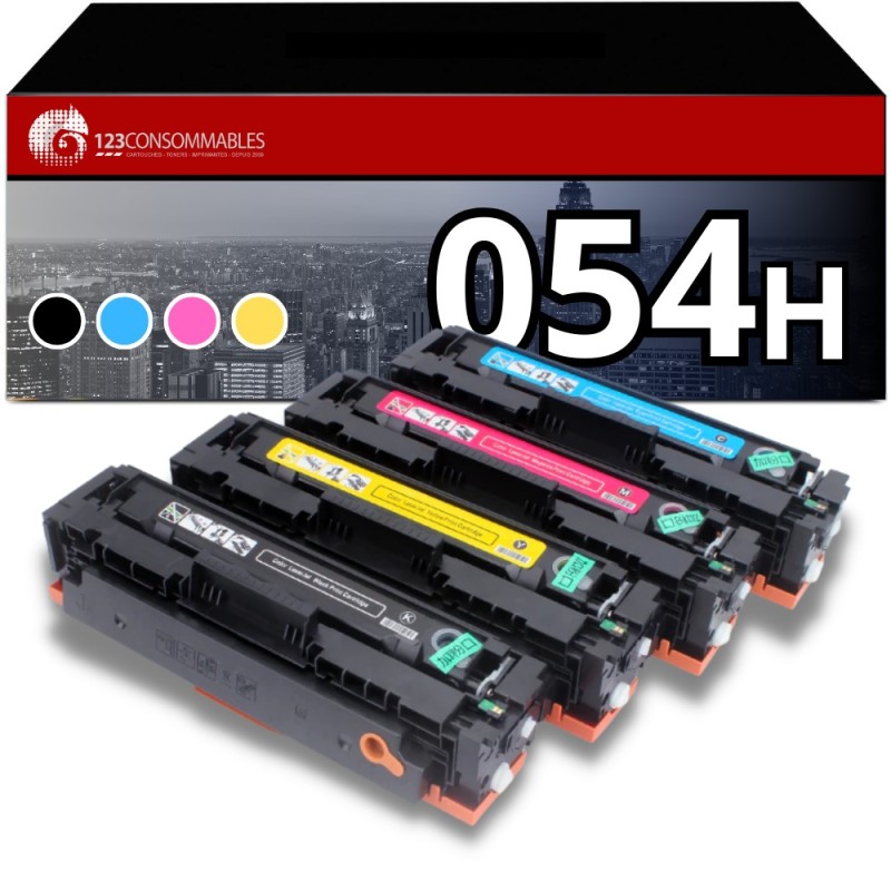 Pack 4 toners compatibles CANON 054H