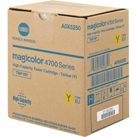 ✅ Konica Minolta A0X5250 (TNP18Y) Tone rjaune couleur jaune en stock