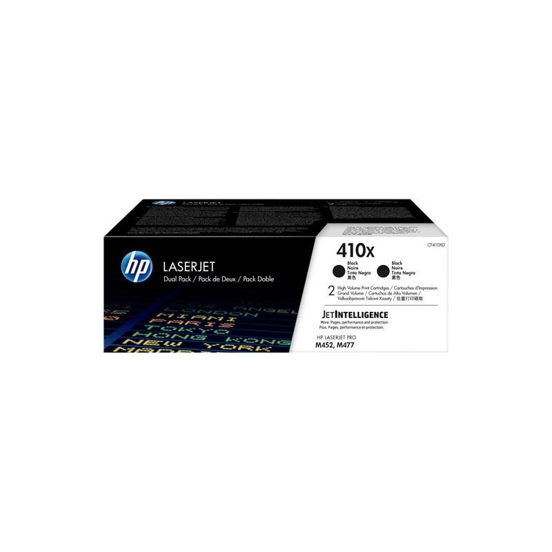 HP Toner 410X (CF410XD) Multipack Noir