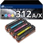Pack 4 toners compatible HP 312A/X Pack 4 toners compatible HP 312A/X