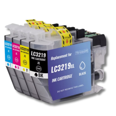Pack 123CONSOMMABLES compatible BROTHER LC3219 XL, 4 cartouches