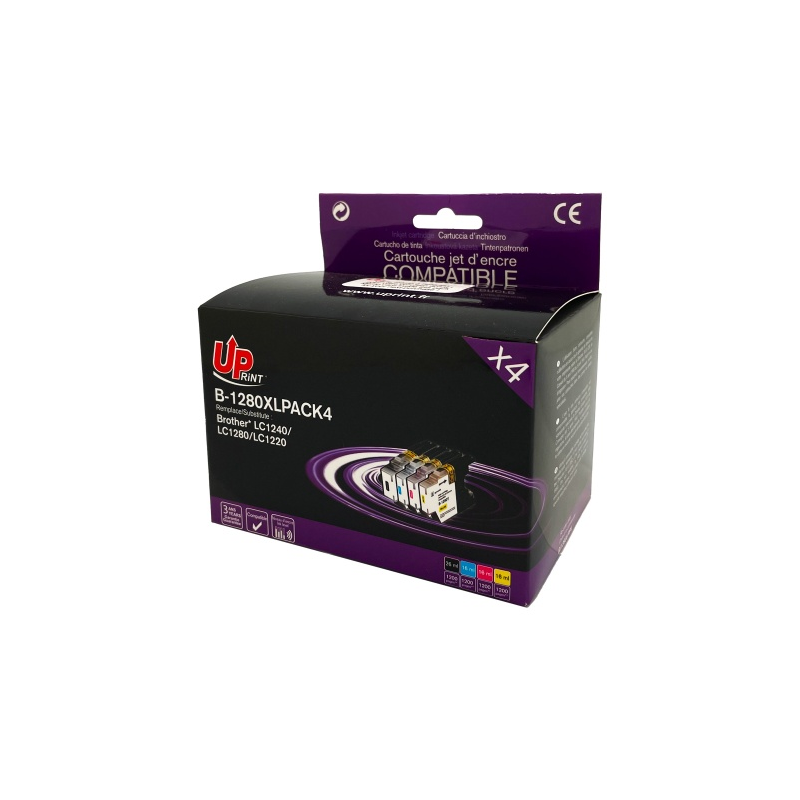 Pack UPRINT compatible BROTHER LC-1280 4 cartouches