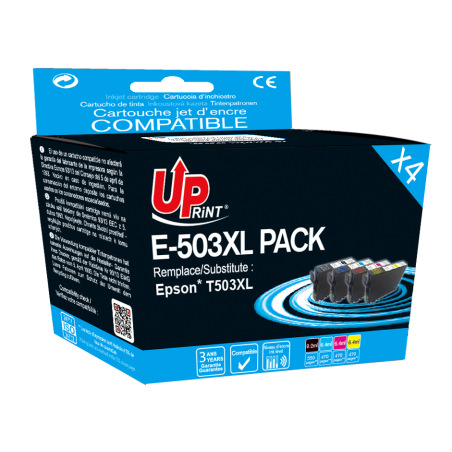 ✅ Pack UPrint compatible EPSON 503 XL, 4 cartouches couleur pack en stock