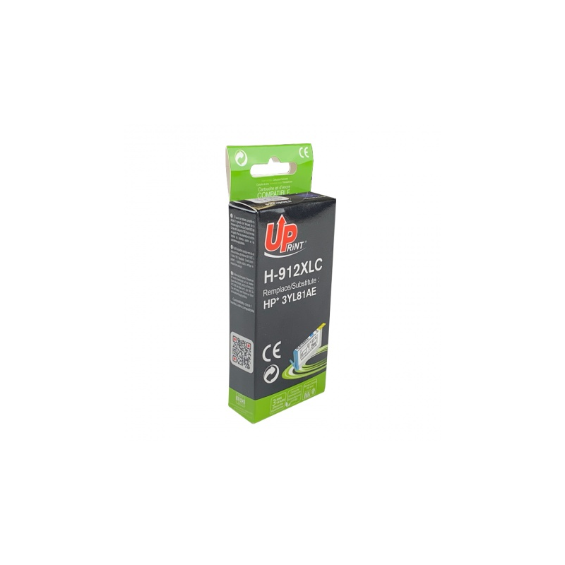 Cartouche encre UPrint compatible HP 912 XL C (3YL81AE) cyan