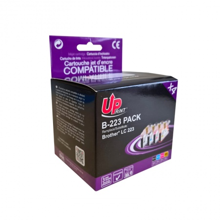 ✅ Pack UPrint compatible BROTHER LC-223 4 cartouches couleur pack en stock