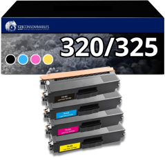 ✅ Pack 4 Toners compatible BROTHER TN-325 couleur pack en stock