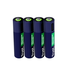 ✅ Pack de 4 piles rechargeables Trust 500 mAh AAA couleur bleu en stock
