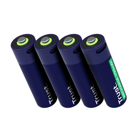 Pack de 4 piles rechargeables Trust 1700 mAh AA