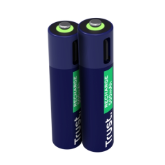 ✅ Pack de 2 piles rechargeables Trust 500 mAh AAA couleur bleu en stock