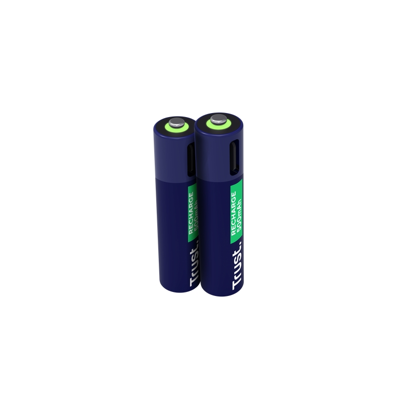 Pack de 2 piles rechargeables Trust 500 mAh AAA