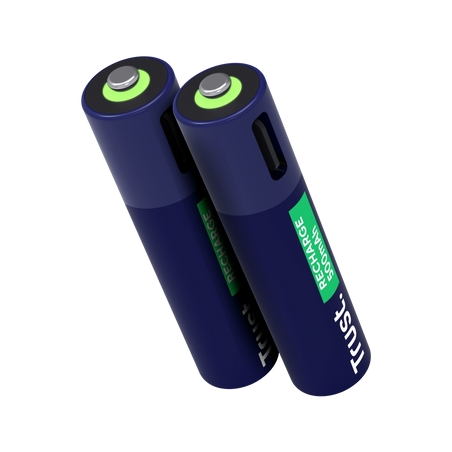 Pack de 2 piles rechargeables Trust 500 mAh AAA